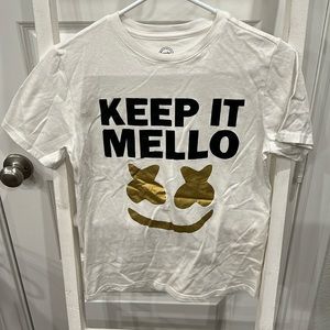 White Boys Youth Sz L/G (10-12) “Keep It Mello” Graphic Tee by Wonder Nation